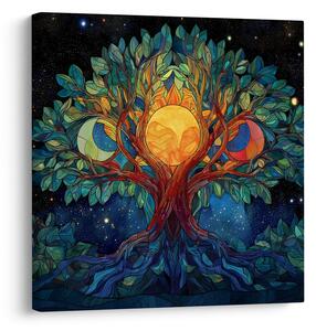 Quadro su tela – Albero della vita con energia cosmica