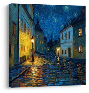 Quadro su tela – Notte di lampade luminose