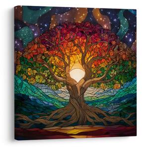 Quadro su tela – Albero della vita di notte