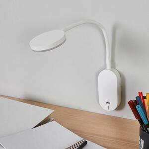 Lindby Applique a LED Milow, bianco, 39,5 cm, connessione USB