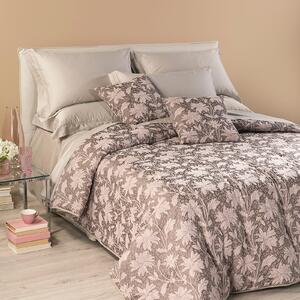 Trapunta Leggerissima Vivienne Matrimoniale Moka in Raso Jacquard Caleffi