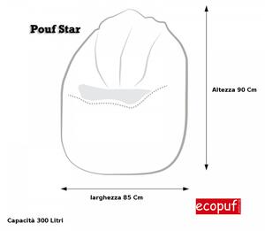 Cover pouf poltrona a sacco star in poliestere