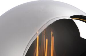 Lampada da tavolo Art Déco in vetro fumé nero - PALLON
