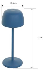 Lindby Lampada da tavolo LED ricaricabile Arietty, blu