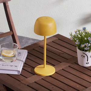 Lindby Arietty lampada LED da tavolo accu, giallo