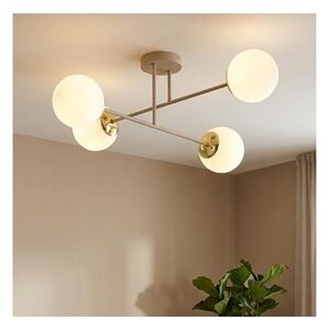 Brilagi - Lampadario a montaggio superficiale MILO ECRU 4xE27/60W/230V beige/oro