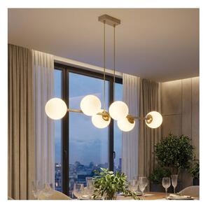 Brilagi - Lampadario sospeso con cavo MILO ECRU 6xE27/60W/230V beige/oro