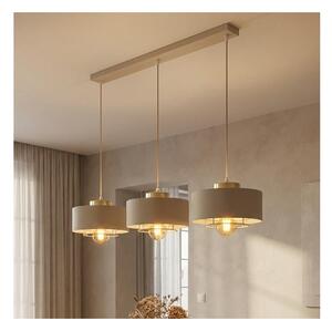 Brilagi - Lampadario a cavo SPRING 3xE27/60W/230V beige/oro