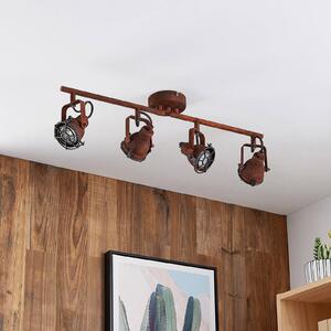 Lindby Scabra spot soffitto look ruggine, 4 luci
