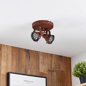 Lindby Scabra spot soffitto look ruggine, 2 luci