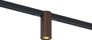Faretto moderno bronzo scuro per sistema a binario monofase GU10 35mm - Slimline Nubee Honey