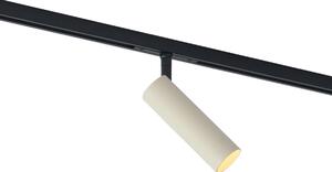 Faretto moderno beige e nero per sistema a binario monofase GU10 35mm - Slimline Uzzy