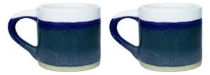 Tazze in set per espresso blu scuro in gres 2 pz 80 ml Marlow – Sass & Belle