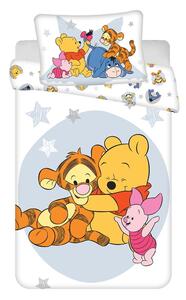 Set copripiumino e federa da bambini in cotone per culla 100x135 cm Winnie the Pooh "Stars" – Jerry Fabrics