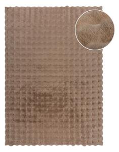 Tappeto in pelliccia sintetica marrone 80x150 cm Waffle Faux Fur - Flair Rugs
