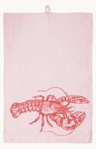 Panno in lino Lobster, serigrafato a mano