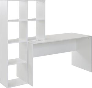 Scrivania con ripiano bianco 170x59x143,5 cm scrivania moderna per ufficio | Wohnling