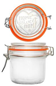 Set 6 barattoli Sweethome in vetro decorato con tappo ermetico cl 20