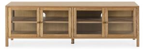 Mobile TV di colore naturale con effetto rovere 160x50x40 cm Ceci – MOME