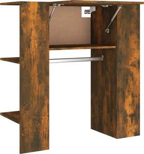 Mobile Porta Libri Nero 80x33x100cm Legno Multistrato e Acciaio