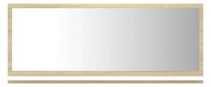 Specchio Bagno Bianco e Rovere Sonoma 90x10,5x37 cm Multistrato