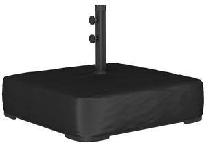 Outsunny Base per Ombrellone Riempibile con Sabbia 80 kg/Sabbia Bagnata 90 kg, per Pali di Ombrelloni da Ø48 mm, Nero | Aosom Italy