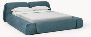 Letto imbottito in teddy bouclé Wolke