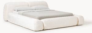 Letto imbottito in teddy bouclé Wolke