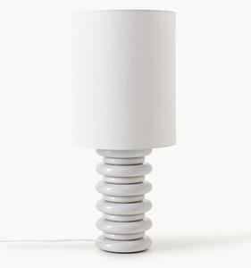 Grande lampada da tavolo con base in legno Nicolas