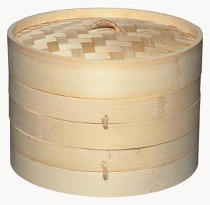 Vaporiera a due livelli in legno di bambù con coperchio World of Flavours Oriental