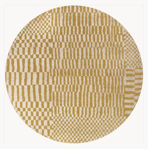 Tappeto rotondo jacquard lavabile da interno-esterno Berber