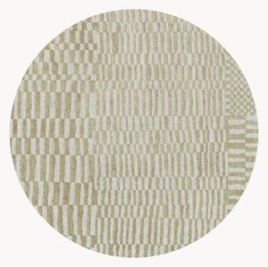 Tappeto rotondo jacquard lavabile da interno-esterno Berber