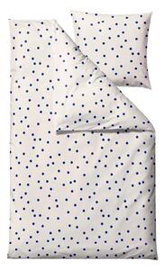 Set copripiumino e federa blu/color crema in raso di cotone per letto singolo 140x200 cm Solaris – Södahl