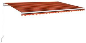 Tenda Sole Retrattile Manuale 500x300 cm Arancione e Marrone