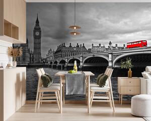 Carta da parati Londra, grigio e rosso, Carta da parati Città, u53383 : Uwalls.it
