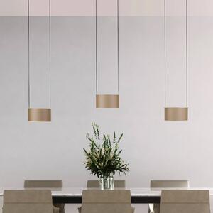 PURE Lampada LED a sospensione Clipse, bronzo, lunghezza 110 cm, CTT, 6 luci dimmerabile, Bronzo / Ottone antico, Soggiorno / Sala da pranzo, Metallo, Moderno