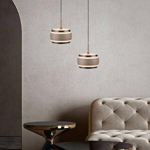 PURE Lampada LED a sospensione Falling Rings, bronzo Ø 13 cm, CCT dimmerabile, Bronzo / Ottone antico, Soggiorno / Sala da pranzo, Metallo, Moderno