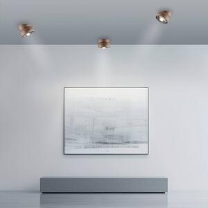 PURE Faretto da soffitto LED Move, Ø 12 cm, color bronzo, metallo/vetro dimmerabile, Bronzo / Ottone antico, Soggiorno / Sala da pranzo, Metallo, Moderno
