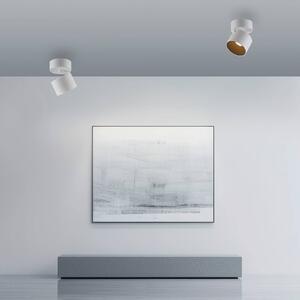 PURE Faretto da soffitto LED Cup, bianco, Ø 9,5 cm, metallo dimmerabile, Bianco / Opale, Soggiorno / Sala da pranzo, Metallo, Moderno