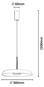 Rabalux 72044 - Lampada a sospensione su cavo LED ODETE LED/18W/230V 3000K bianco