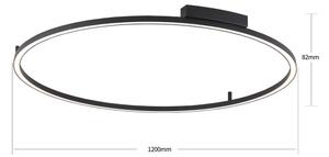 Brilagi - Lampada a LED dimmerabile PORTOFINO LED/85W/230V, diam. 120 cm, nero + telecomando incluso