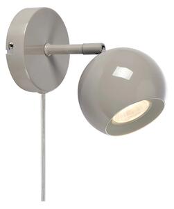 Lampada da parete greige con alimentazione a corrente Pop – Markslöjd