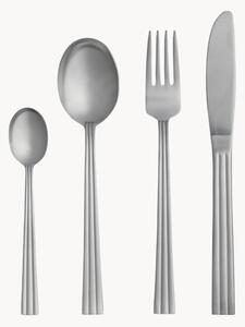 Set di 16 posate in acciaio inossidabile spazzolato opaco Thebe, 4 persone