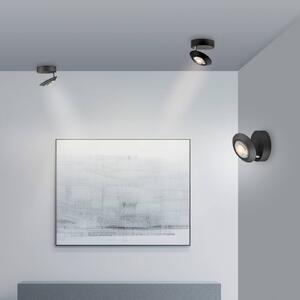 PURE Plafoniera a LED Oculis, dimmerabile, Nero, Soggiorno / Sala da pranzo, Moderno, Plafoniera LED