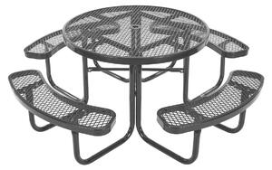 Set di mobili da giardino in acciaio resistente alle intemperie con tavolo da picnic per esterni