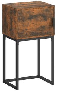 HOMCOM Consolle Stretta, Design Industriale, in legno e metallo, 40x30x76cm, Marrone Rustico | Aosom Italy