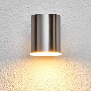 Lindby Applique LED rotonda Morena in acciaio inox