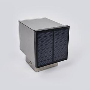 Lindby Applique LED solare Tyson angolare, trasparente