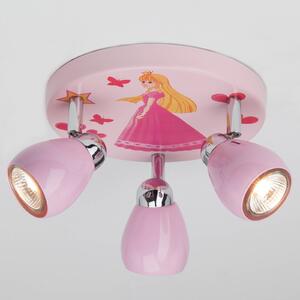 Brilliant Lampada LED da soffitto rosa Princess a 3 luci