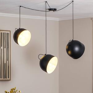 ALDEX Lampada a sospensione Pepe, nera, 3 luci